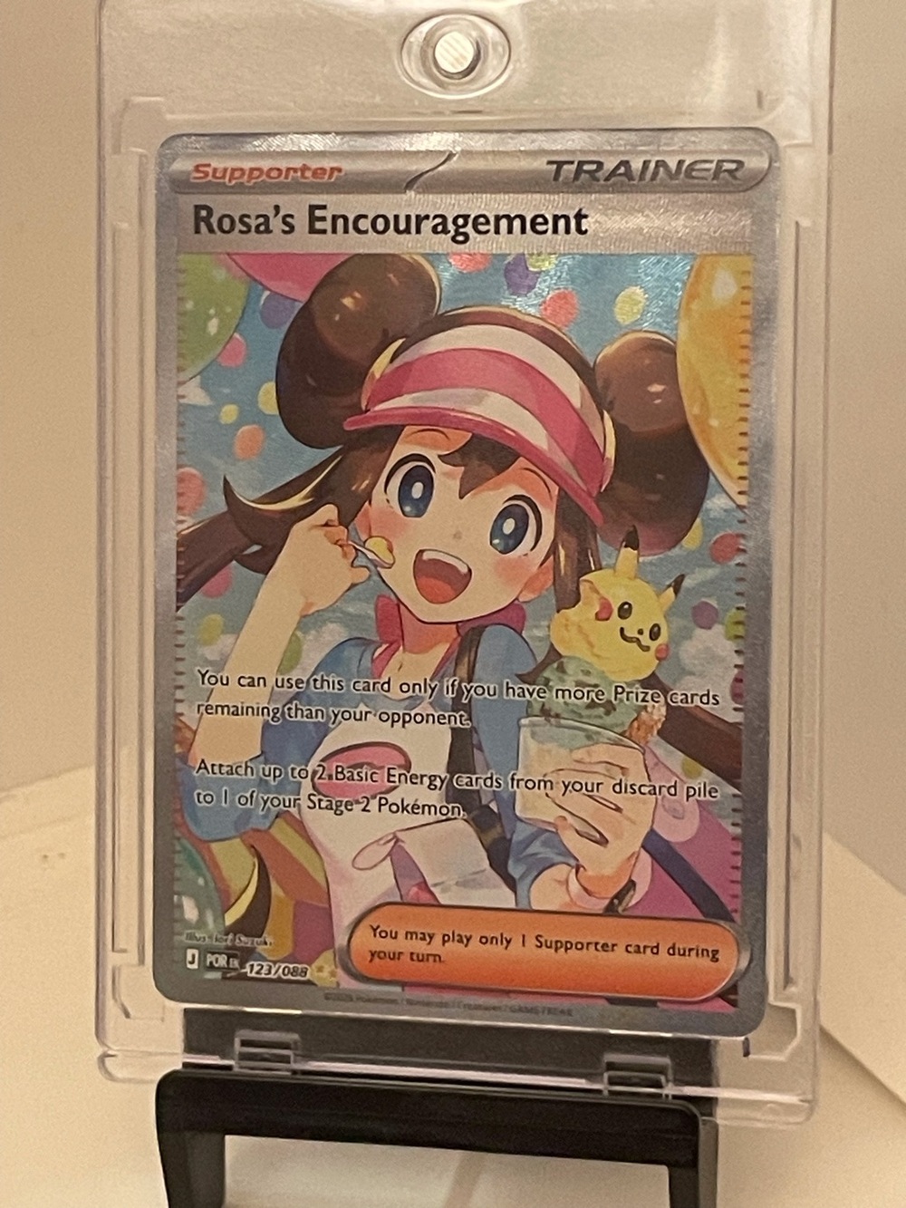 Pokemon: Rosa’s Encouragement Trainer-Supporter Full Art Holo Rare 123/088
